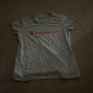 Champion light blue kids tight tee